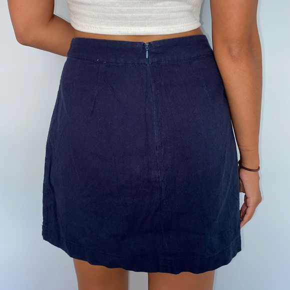 Navy Cotton Skirt - Picture 3 of 3